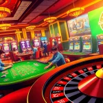 Experience the thrill of uu88 casino gaming with players at high-stakes blackjack and vibrant slot machines.